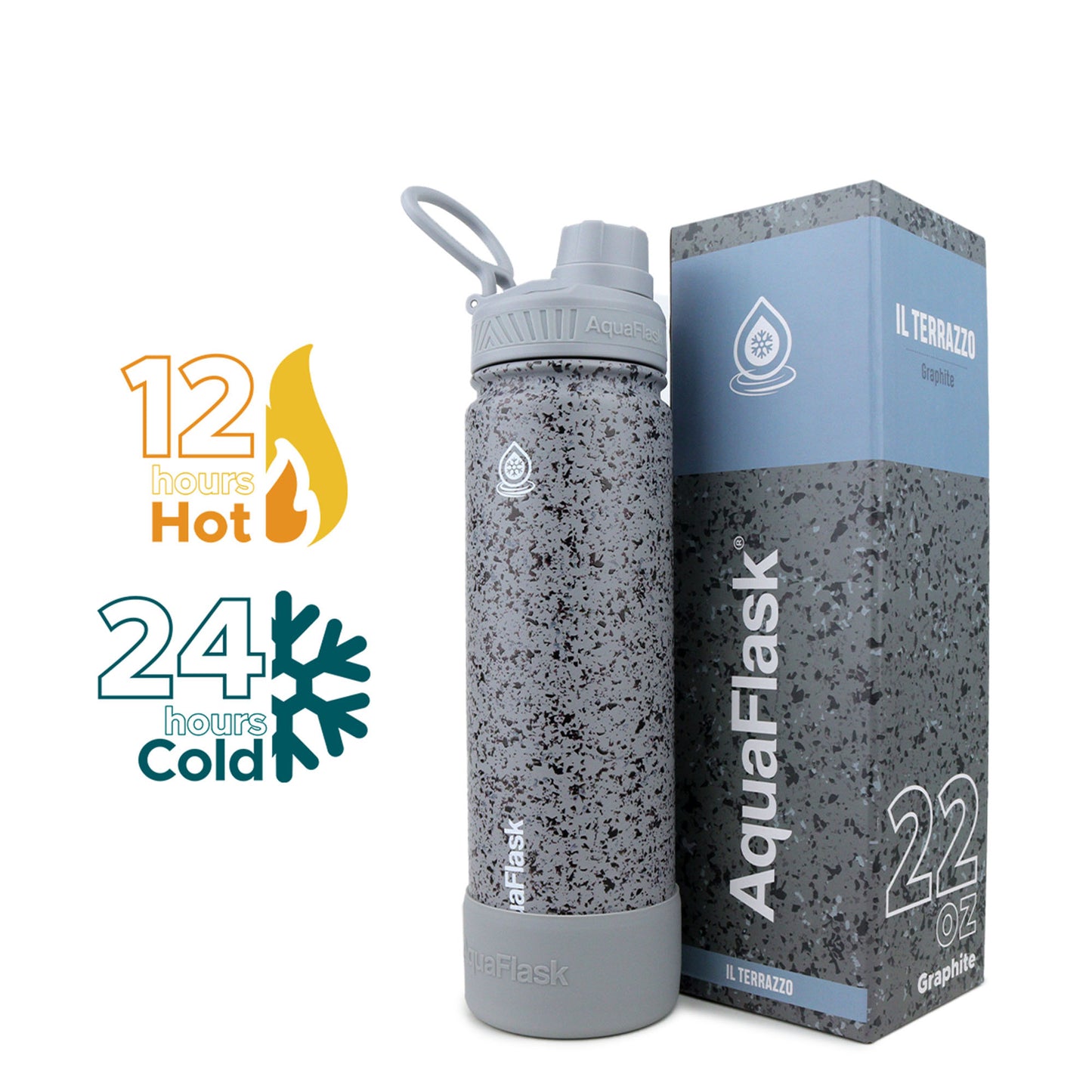 AquaFlask IL Terrazzo Vacuum Insulated Water Bottles 650ml (22oz)