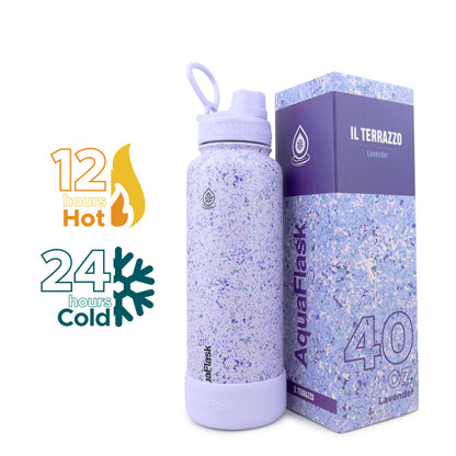 AquaFlask IL Terrazzo 真空保温水瓶 1180 毫升（40 盎司）