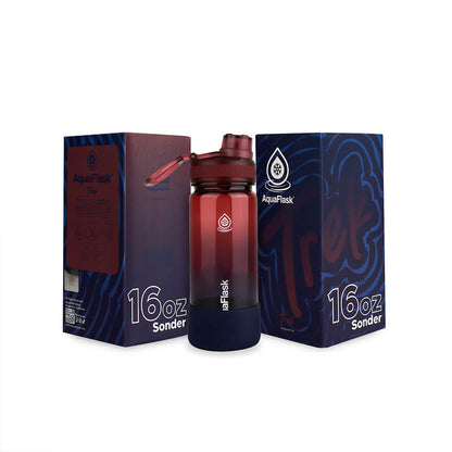 AquaFlask Trek 不含 BPA 的 Tritan 水瓶 470 毫升（16 盎司）