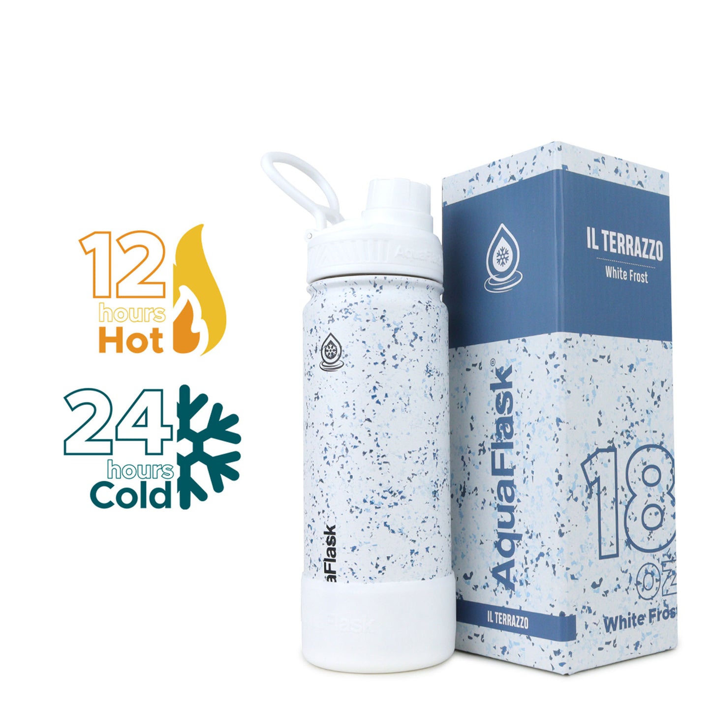 AquaFlask IL Terrazzo 真空保温水瓶 530 毫升（18 盎司）