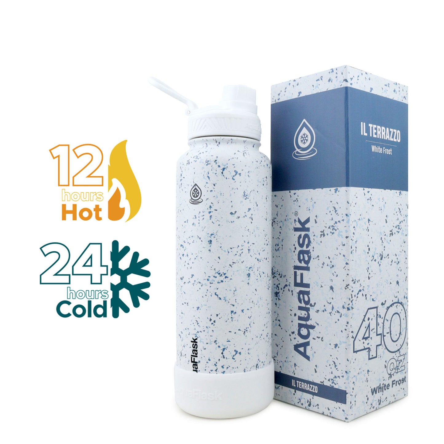 AquaFlask IL Terrazzo 真空保温水瓶 1180 毫升（40 盎司）